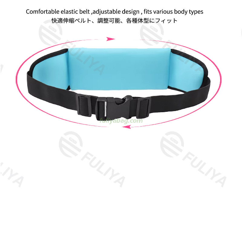 Custom Elastic Fanny Packs Waterproof Mobile Phone Holder Jogging Sports Running Belt Waist Bag With Water Bottle Holder