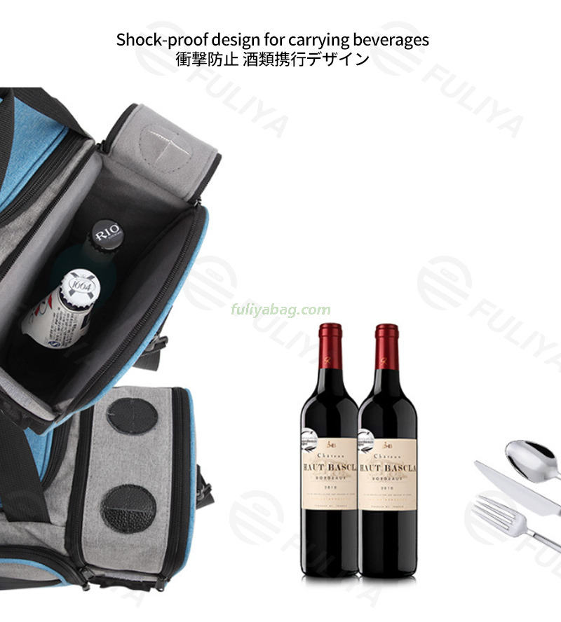 Custom Wholesale Multi-Function EVA Lunch Box Carrier Thermal Insulated Bag Wine Cooler Bag For Picnic Office Gift