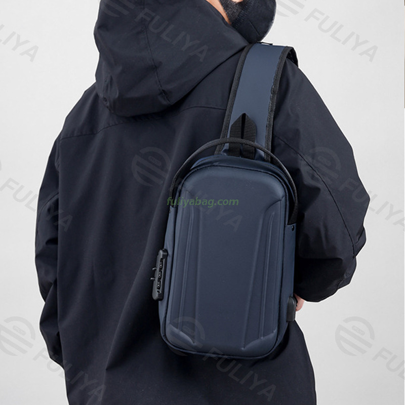 Waterproof Men Sling Bag Luxury Anti-theft Crossbody Shoulder Bag Password Lock Chest Bag for Daily use