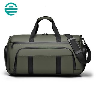 Men Women Adjustable Strap Sport Gym Bag Overnight Bag Waterproof Travel Duffle Bag with Shoes Compartment
