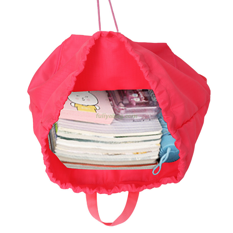 Wholesale Custom Dual-purpose Folding Crossbody Bag Light Weight Sport Gym Pouch Bag Drawstring Backpack with Logo