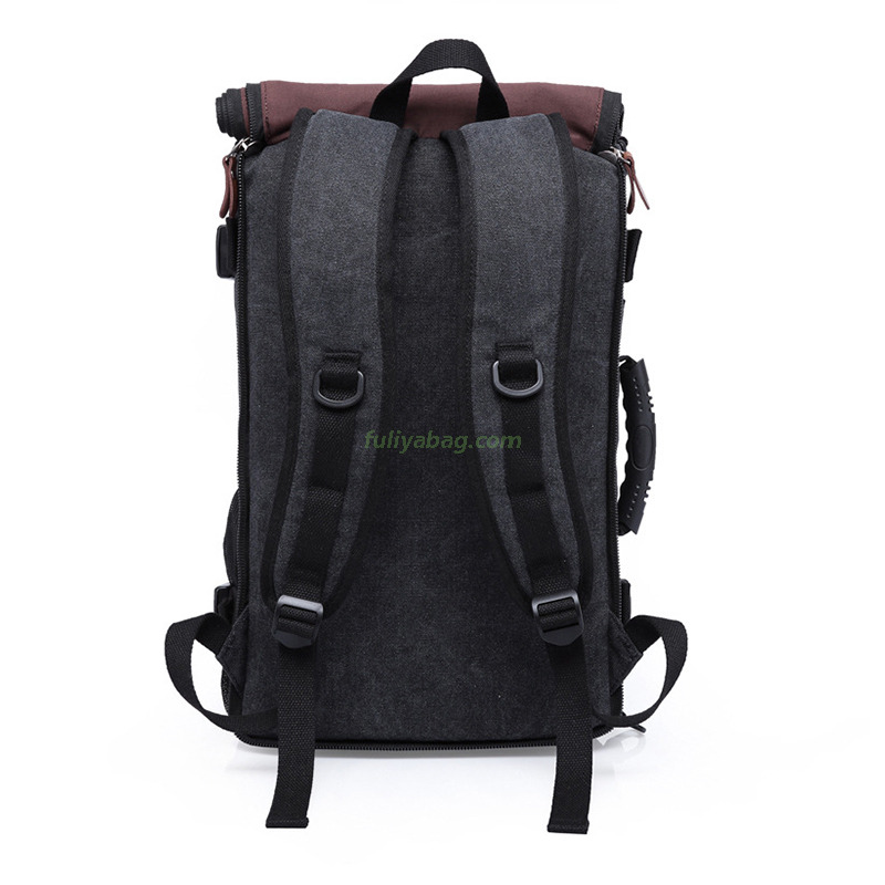 Factory Wholesale Vintage Outdoor Travelling Waxed Canvas Large Capacity Hiking Laptop Backpack