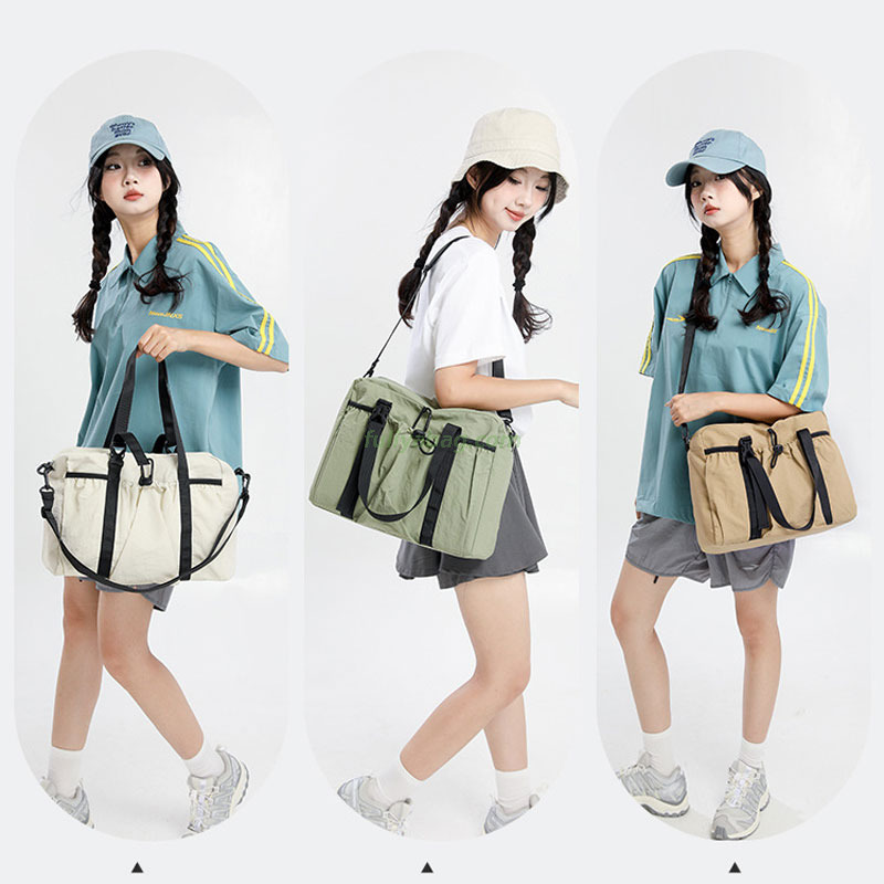 Large Capacity Men's Shoulder Bag Lightweight Laptop Shopping Tote Messenger Bag Lady Outdoor Sport Gym Crossbody Bag