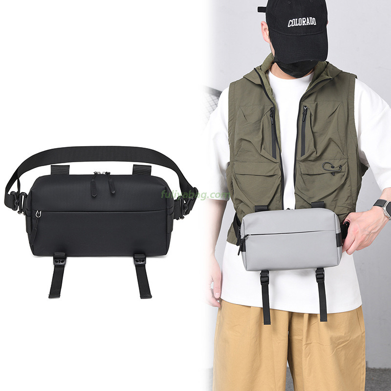 Wholesale Custom Casual Cycling Sports Waist Crossbody Bag Zipper Closure Portable Waterproof Men's Camera Shoulder Bag