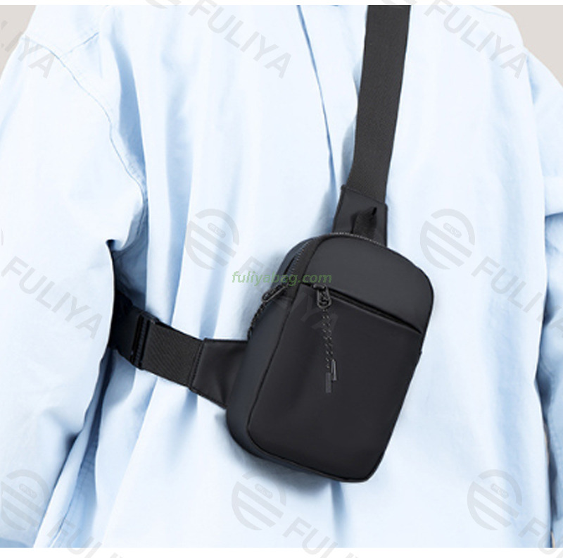 Custom Logo Men's Single Shoulder Bag Waterproof Portable Small Square Sport Crossbody Chest Sling Pack Cross Body Bag
