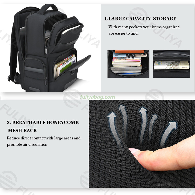 Causal Daily Fashion Multi-layer 18 Inch Large Capacity Outdoor Business Travel Backpack College Laptop Backpacks