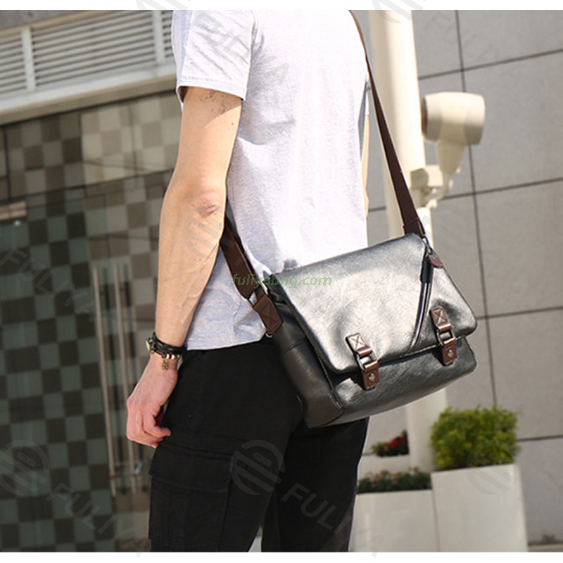 OEM ODM Luxury Handbags Waterproof PU Leather Casual Business Men's Messenger Crossbody Shoulder Document Bag