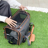 Custom Wholesale Outdoor Portable Folding Mesh Breathable Pet Travel Carrier Bag for Dogs and Cats Pet Transport Cage