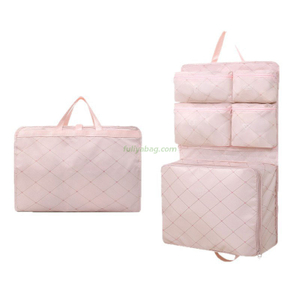 Fuliya Multifunctional Waterproof Hanging Suitcase Organizer Fashionable Zipper Clothing Underwear Socks Travel Storage Bag