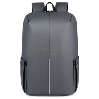 High Capacity Business Backpack Fashion Design Waterproof Zipper Closure Leather Reflective Strip Men's Laptop Backpack