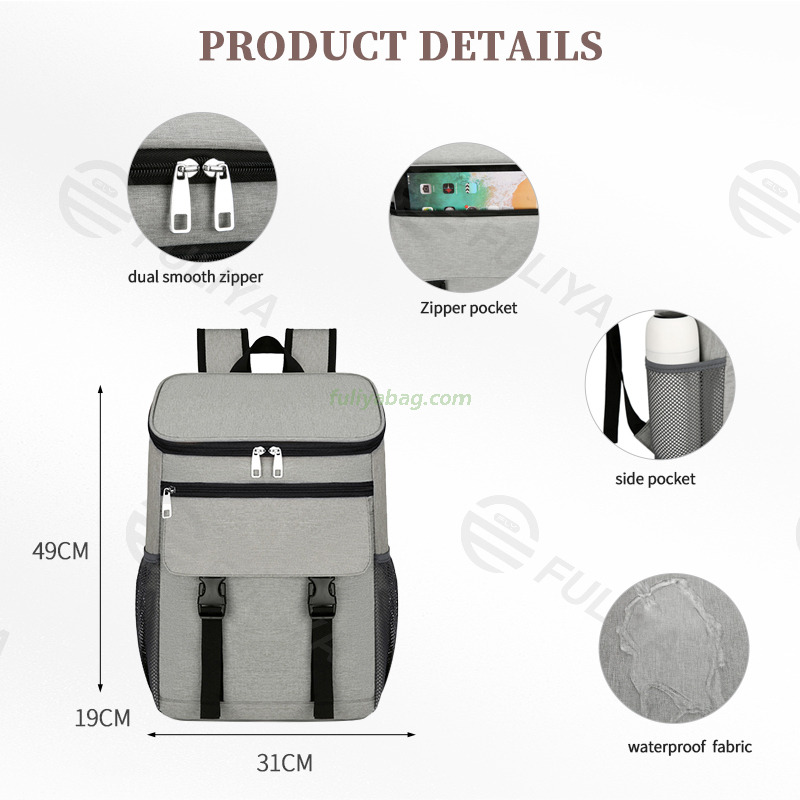 New Ice Beer Business Soft Leakproof Custom Logo Printed Outdoor Camping Lunch Picnic Insulated Cooler Backpack Bag