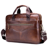 Wholesale Vintage Men's Leather Briefcase Laptop Bag Waterproof Shoulder Bag Business Man Handbag Briefcase