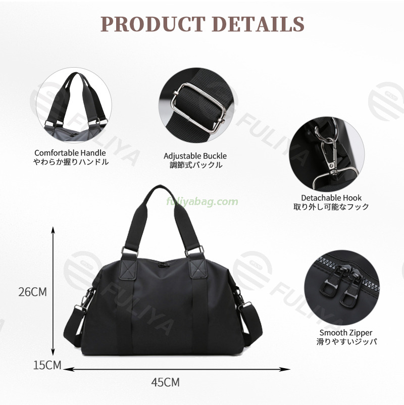 Luxury Men's Large Capacity Business PU Duffel Bag Fitness Waterproof Outdoor Travel Gym Bag With Shoes Compartment