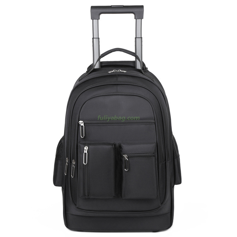 Custom Trolley Luggage Wheeled Rolling Business Travel Boarding Backpacks 2 Wheels Student Laptop Backpack