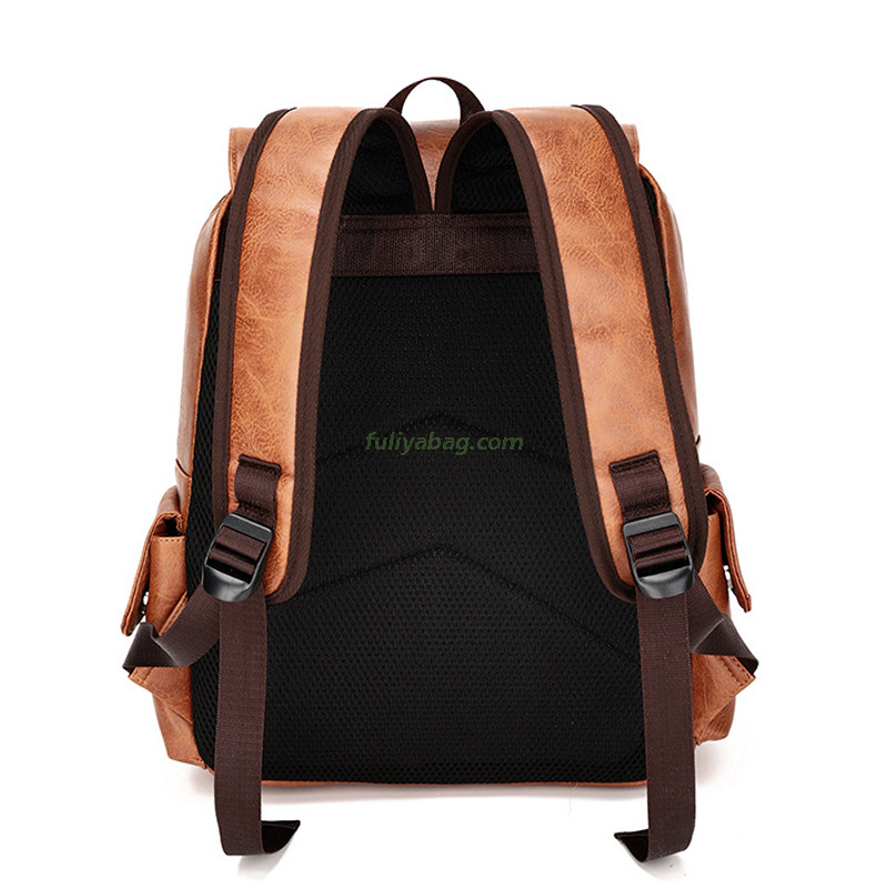 High Quality PU Leather Rucksack Leisure Stylish School College Laptop Backpacks for Women Men Business