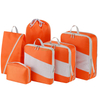 Customized Waterproof 6pcs Set Travel Packing Bag Compression Packing Zipper Storage Bags for Shoe Clothes Organizer