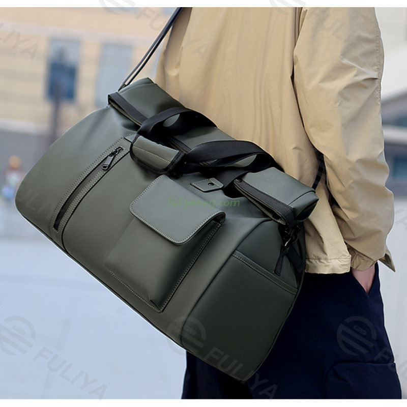 Customizable Fitness Luxury Gym Tote Bag Large Capacity Waterproof Sports Shoe Storage Men's Business Trip Travel Bag
