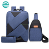 Custom New Backpack Business Notebook Bag Durable Large Capacity Casual Travel 3 Piece Set Laptop Backpacks