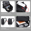 Extra Large Capacity Durable Waterproof Oxford Expandable 16inch Business Travel USB Portable Backpack Laptop Bag for Men