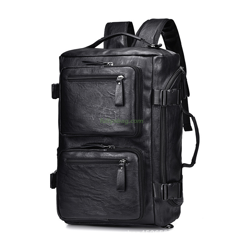 Head Short-distance Hiking Mountaineering Bags Shoulder Pu Leather Shoulder Bag Outdoor Multifunctional Travel Backpack