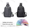 Custom Multifunctional Men's Shoulder Messenger Bag Durable Waterproof Zipper Closure Chest Bag With Headphones Hole