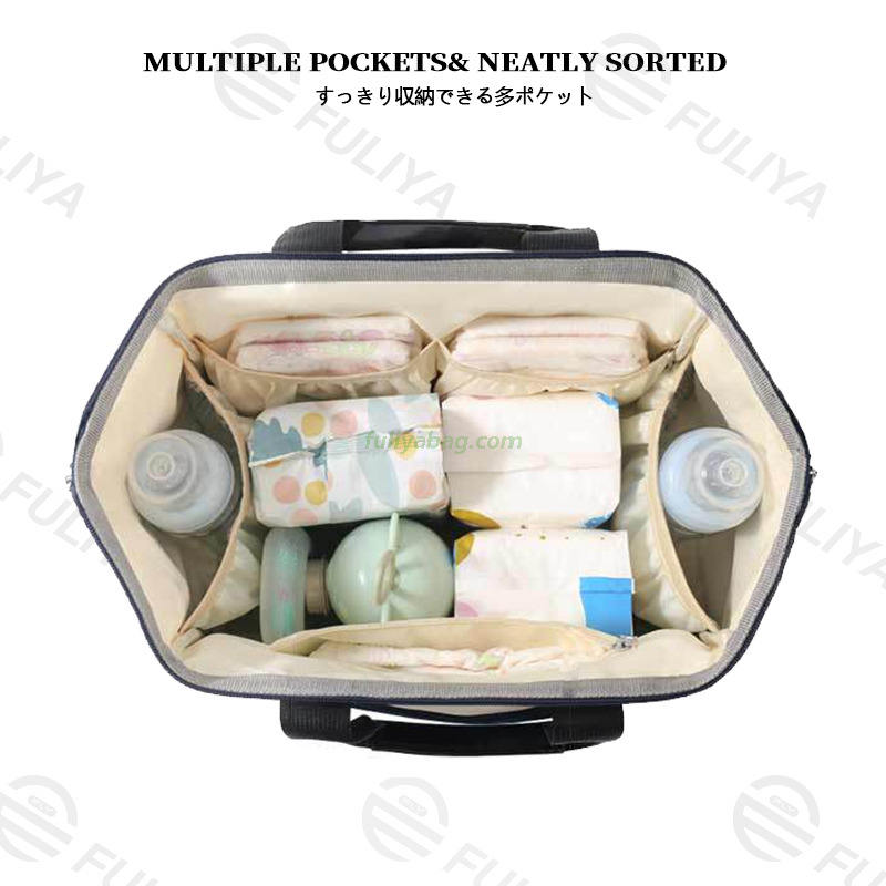 Wholesale Large Capacity Sterilization Waterproof Outdoor Travel Mommy Diaper Backpack Tote Bag for Hospital Daily Used
