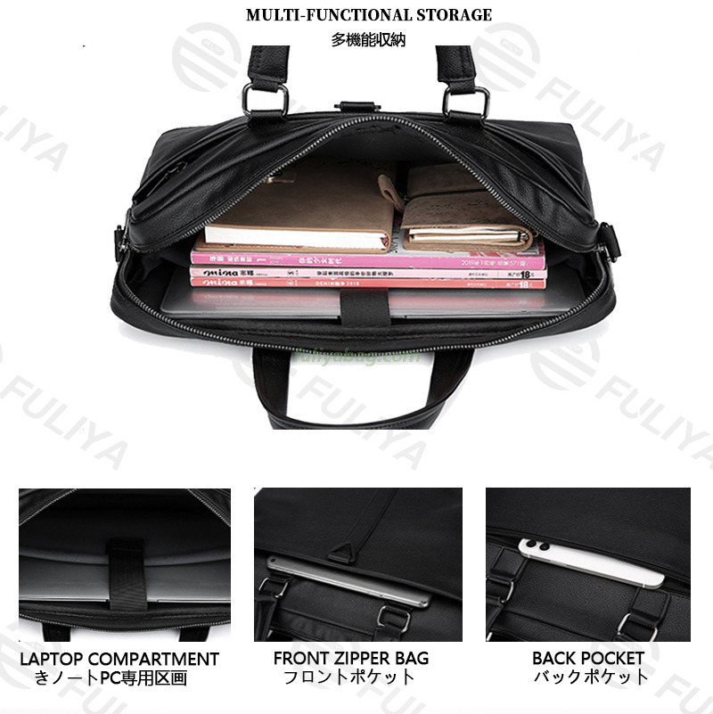 Custom Logo Waterproof Men Laptops Notebook Messenger Bag Pu Leather Crossbody Bag Business Briefcases for Lawyers