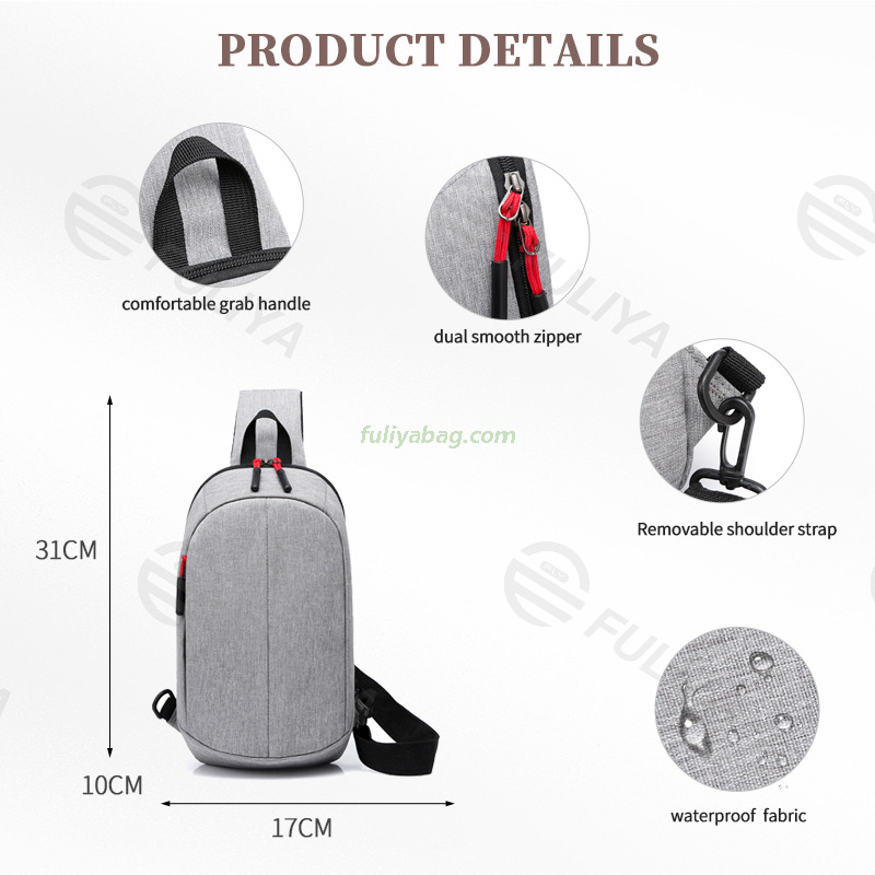 New Fashion Custom Outside Riding Sport Men's Chest Bags Luxury Sling Shoulder Crossbody Bag for Men Women