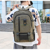 Fuliya Men's Simple Multi Function Backpacks Leisure Travel Large Capacity Student School Bag Canvas Laptop Backpack for Sport