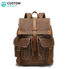 Custom Vintage Large Capacity Student Rucksack Waterproof Canvas Outdoor Daypack Sports Travel Hiking Backpack