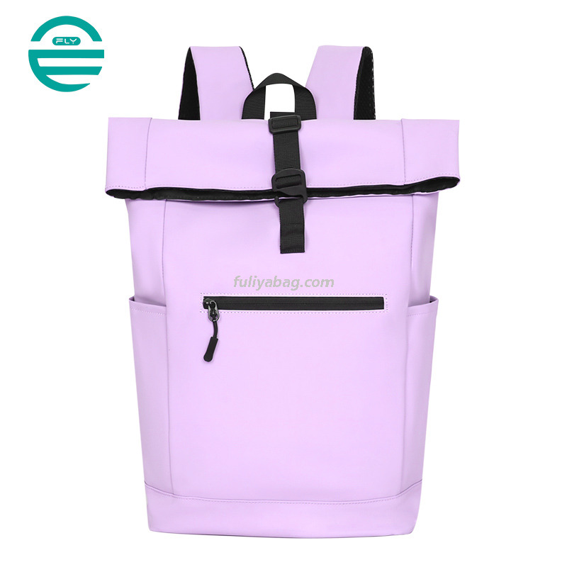 Custom Travel Roll Top Backpack Casual Daypack College Bag Rucksack Male Business Laptop Backpack for Men