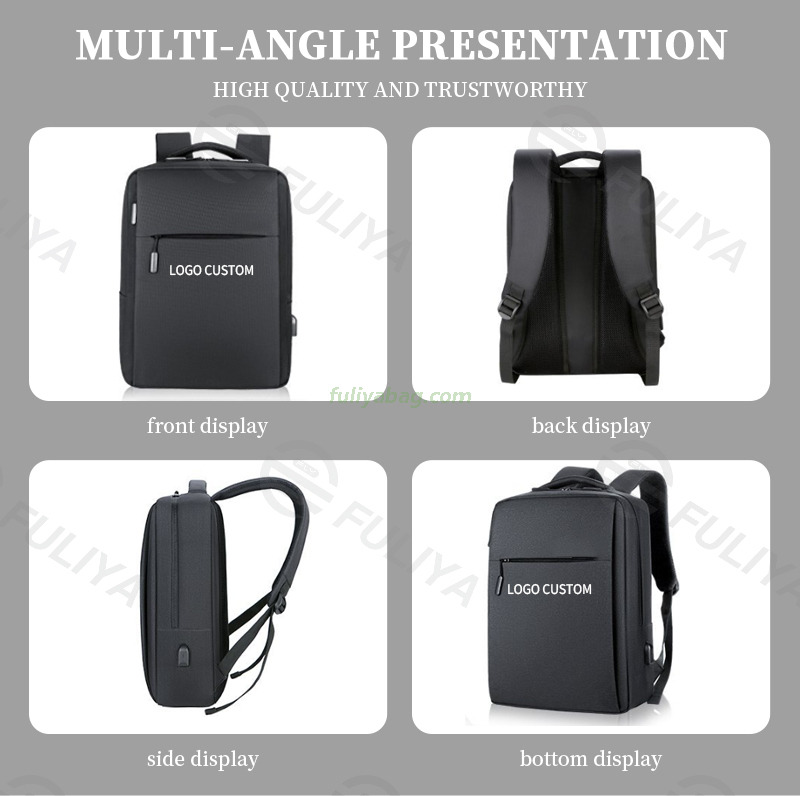 OEM ODM Waterproof Custom Polyester Carry On Travel Nylon Oxford USB Laptop Backpack for Men Women Teenager