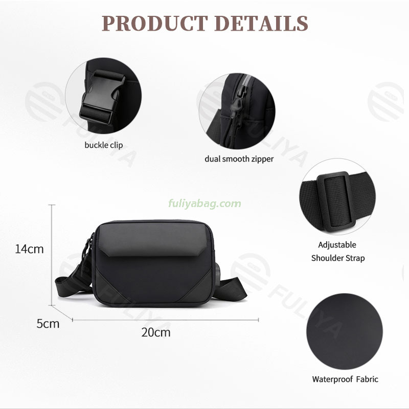 Fashion Custom Shoulder One Strap Bag Lightweight Waterproof Men's Motorcycle Crossbody Sports Riding Crossbody Bag