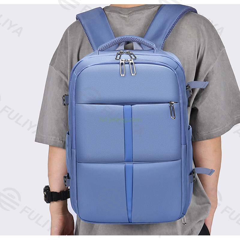 Large Capacity Custom Work Men Women Water Resistant Daypack Luggage Laptop Backpack with USB Charging Port Shoe Pouch