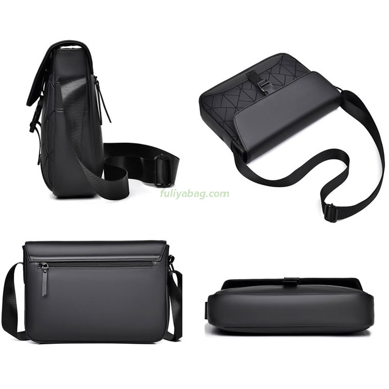 Fashionable Design Unisex Waterproof Luxury Waterproof PU Leather Small Square Men Messenger Shoulder Bag Crossbody Bags