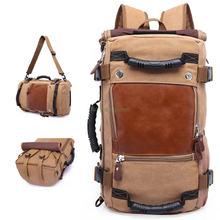 Factory Wholesale Vintage Outdoor Travelling Waxed Canvas Large Capacity Hiking Laptop Backpack