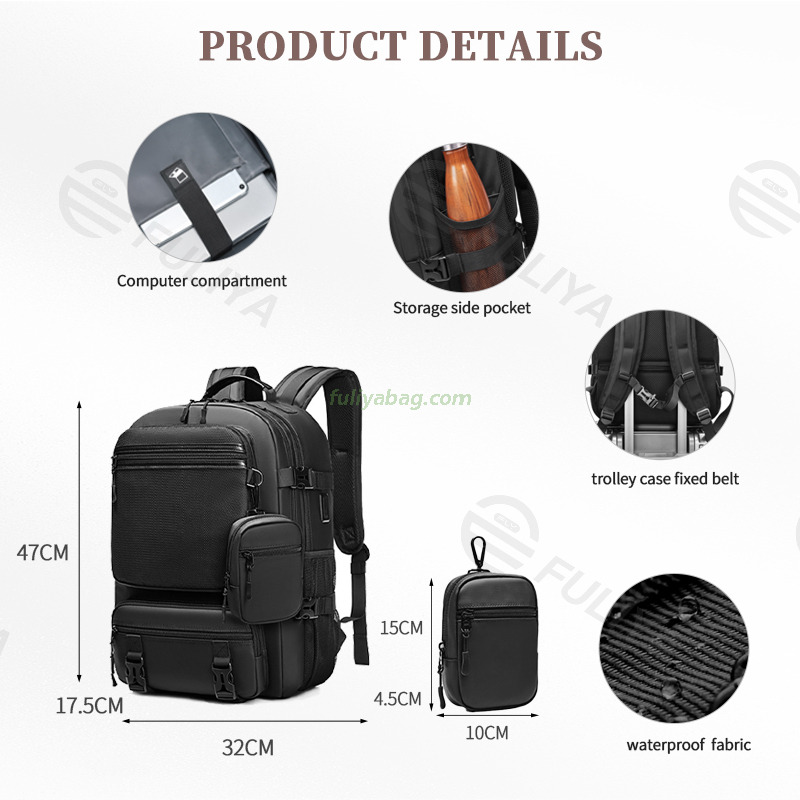 Manufacturer Custom Waterproof USB Charge Port Backpack Men's Computer Laptop Business Travel Backpack