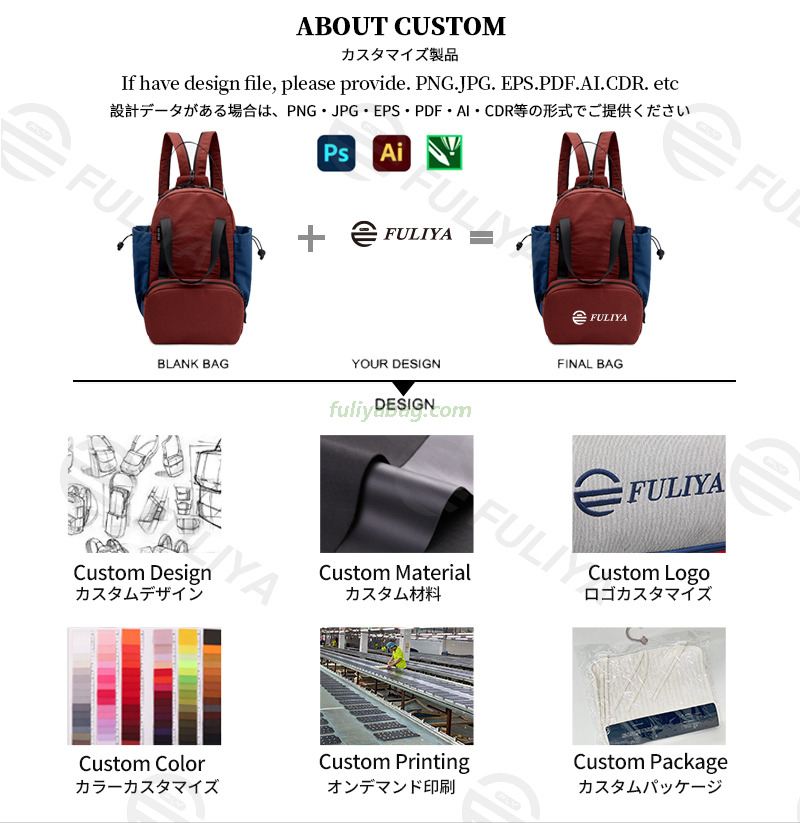 Men Women Nylon Waterproof School Bag Outdoor Travel Sports Student Backpack Multi-Functional Portable Fitness Backpack