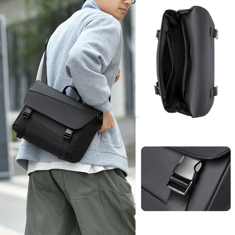 Custom Trendy Sports Shoulder Bag Large Capacity Outdoor Waterproof Textile Universities Crossbody Chest Bag for Men