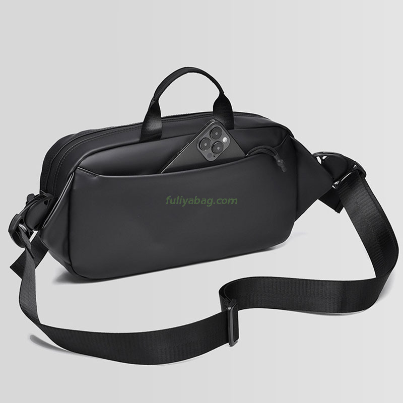 Custom Leisure Lightweight Small Outdoor Travel Riding Sport Messenger Chest Bag Men's Commuting Crossbody Shoulder Bag