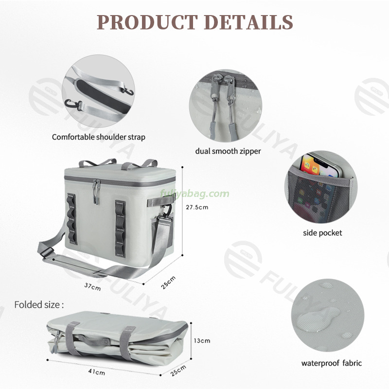 Custom Collapsible Insulated Bags Leakproof Lunch Bag Outdoor Camping Fishing Picnic Wine Food Ice Cooler Bag