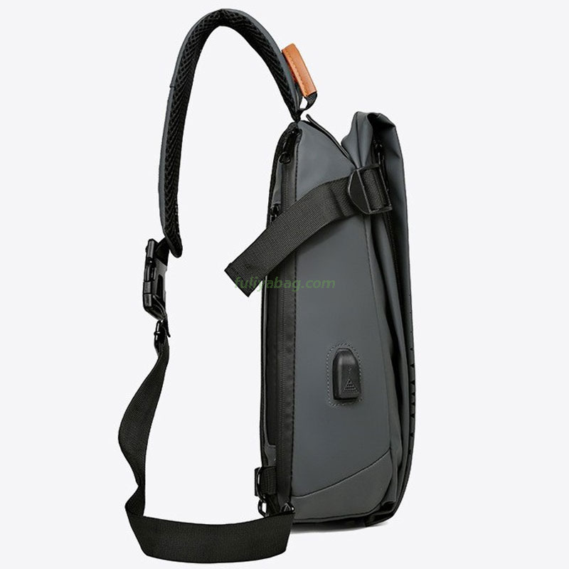 Motorcycle Shoulder Crossbody Bag Multi Functional Men Adjustable Strap Waterproof Travel Sport Chest Bag for College Boy