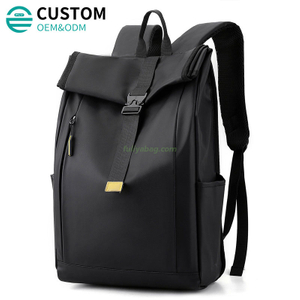Custom logo Waterproof Casual Sports Travel Roll Top Computer Bags School Rolling Student Laptop Backpack