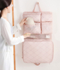 Fuliya Multifunctional Waterproof Hanging Suitcase Organizer Fashionable Zipper Clothing Underwear Socks Travel Storage Bag