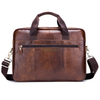 Wholesale Vintage Men's Leather Briefcase Laptop Bag Waterproof Shoulder Bag Business Man Handbag Briefcase