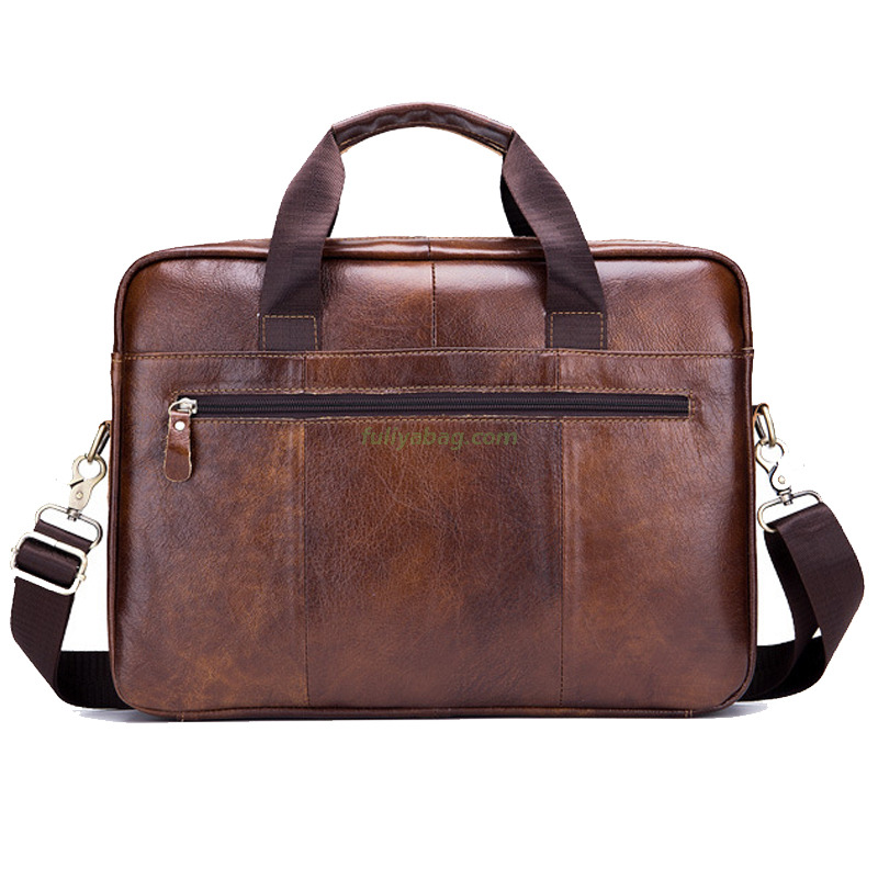 Wholesale Vintage Men's Leather Briefcase Laptop Bag Waterproof Shoulder Bag Business Man Handbag Briefcase