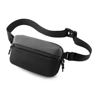 Custom Logo Adjustable Strap Small Crossbody Fanny Pack Pouch Trendy Chest Bag Sports Outdoor Travel Mens Waist Bag