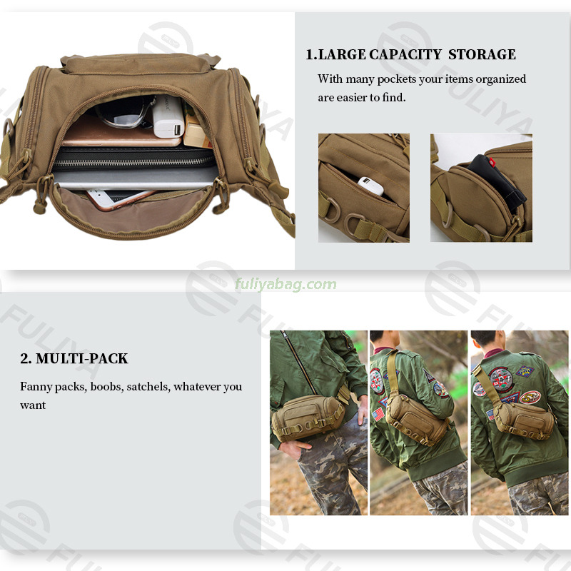 Wholesale Fanny Packs Tool Bag Custom Logo Waterproof Women Men Sports Riding Camping Tactical Waist Bag