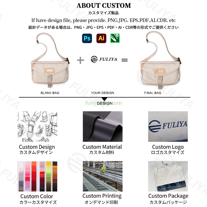 Fashion Waterproof College Students Men's Messenger Bag Large Capacity Multi Compartment Travel Crossbody Shoulder Bag