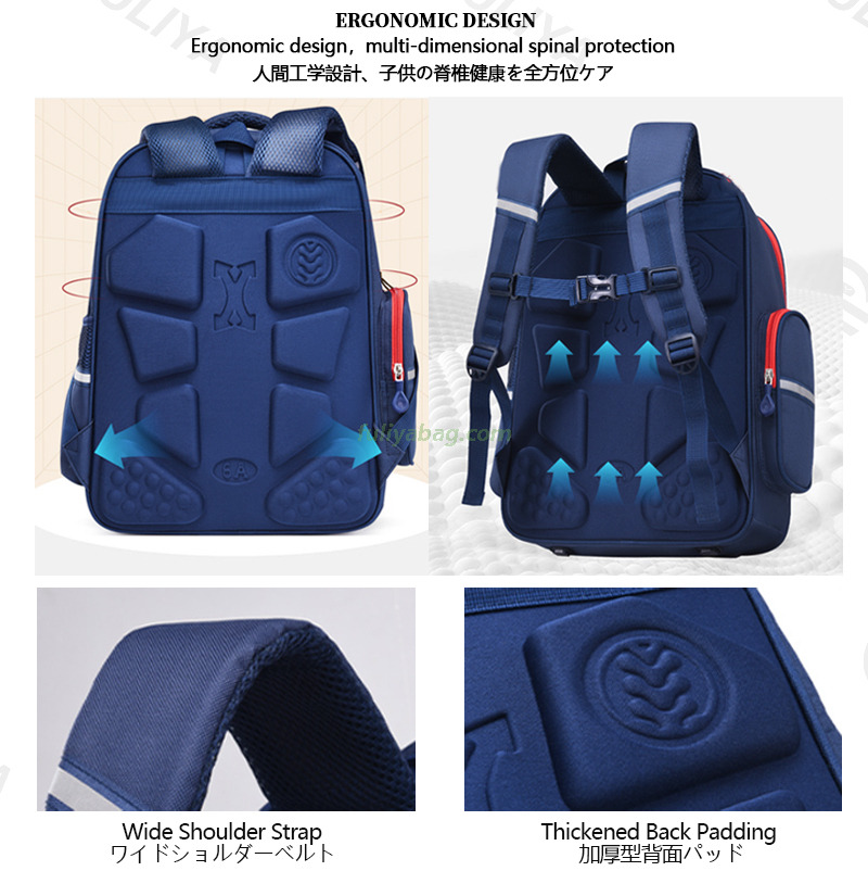 Custom Logo Printed Girl Waterproof Anime Stationery Large Capacity Children Student Backpack Kids School Bag